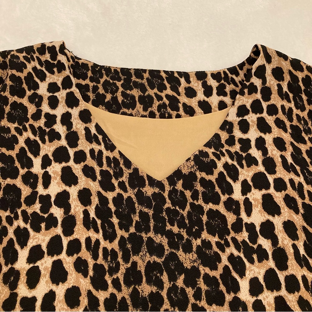 NEW Leopard Sheath Cocktail Dress Animal Print Sexy Formal Designer Resortwear - Picture 15 of 17